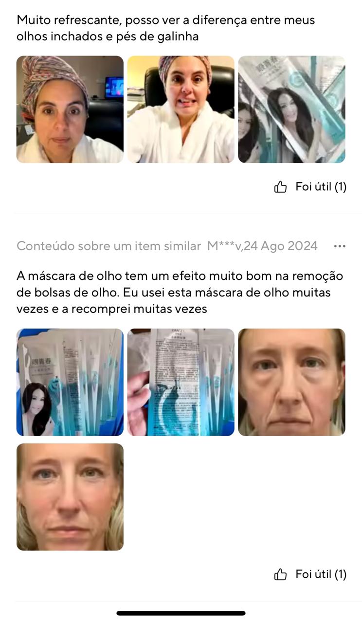 Mascára com Colagéno e Ácido Hialurônico (Área dos Olhos )